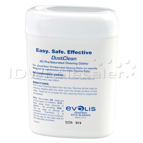 Evolis A5011 Complete Cleaning Kit - Cleaning Cards, Swabs & Wipes